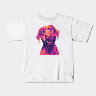 Unique Expression Dog on Pop Art Illustration Kids T-Shirt